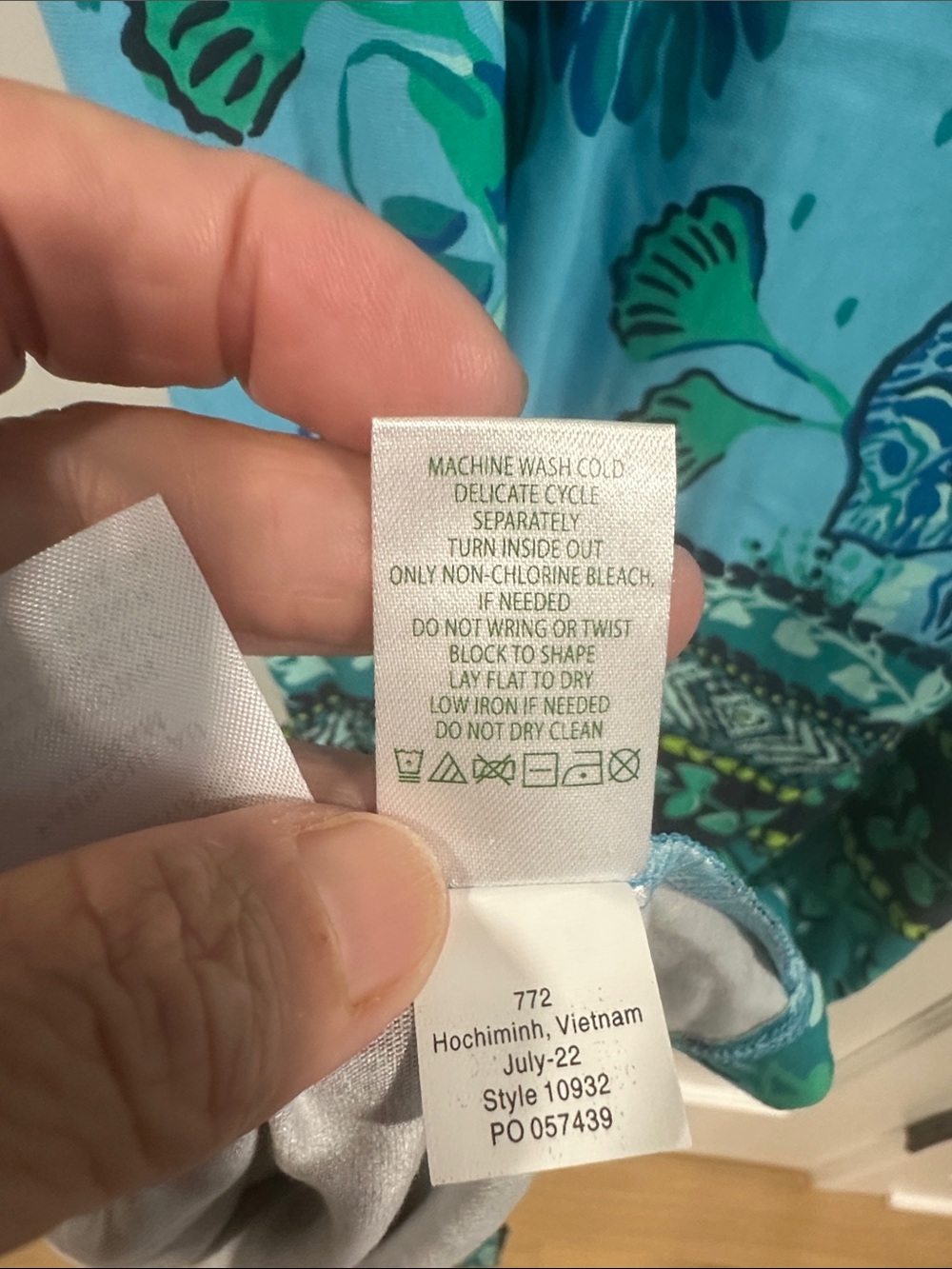 Lilly Pulitzer Turquoise & Green Floral Border-Print Maxi Dress - Picture 6 of 9
